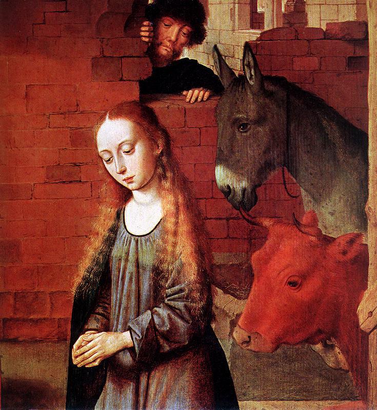 DAVID, Gerard The Nativity (detail)v td France oil painting art